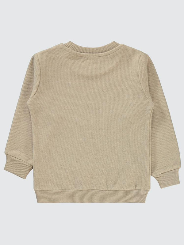 Civil Boys 96 Nakışlı 2-5 Yaş Sweatshirt - Bej