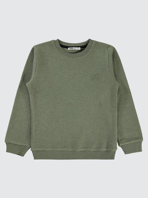 Civil Boys 96 Nakışlı 10-13 Yaş Sweatshirt - Haki