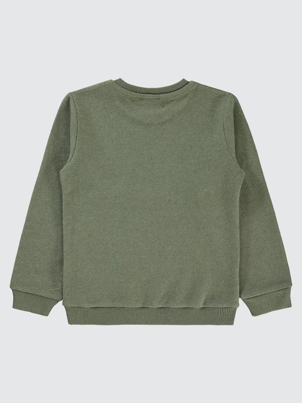 Civil Boys 96 Nakışlı 10-13 Yaş Sweatshirt - Haki