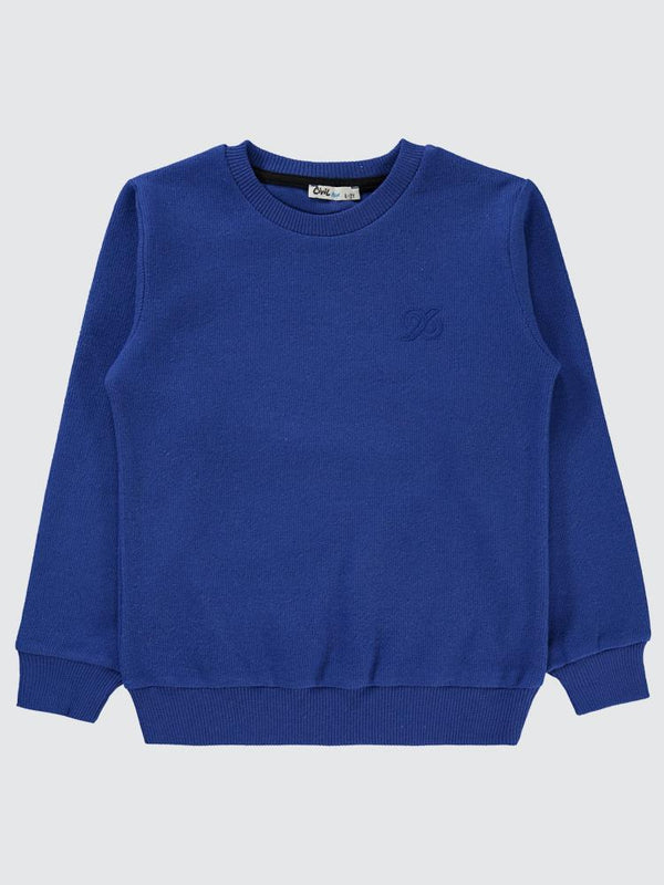 Civil Boys 96 Nakışlı 10-13 Yaş Sweatshirt - Mavi