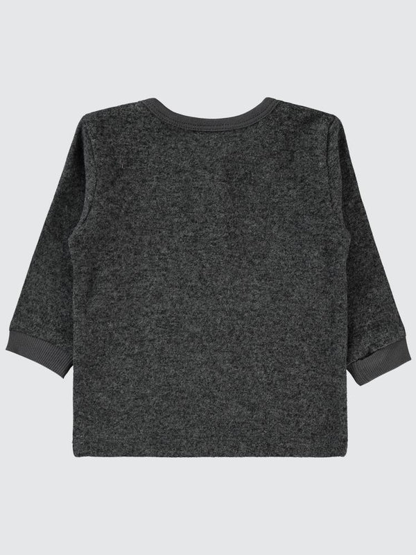 Civil Baby Düğmeli 6-18 Ay Sweatshirt - Gri