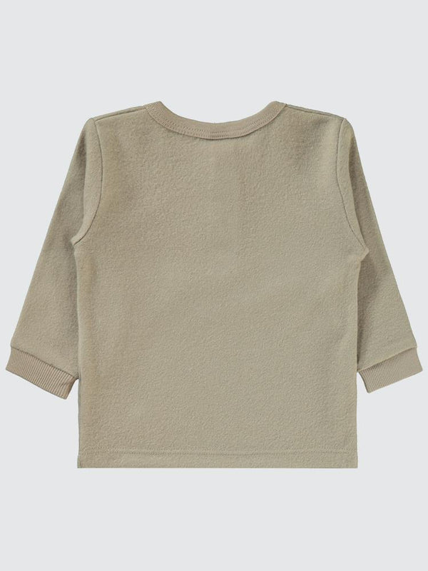 Civil Baby Düğmeli 6-18 Ay Sweatshirt - Bej