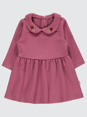 Civil Baby Çiçek Nakışlı 6-18 Ay Jile ve Elbise - Pembe