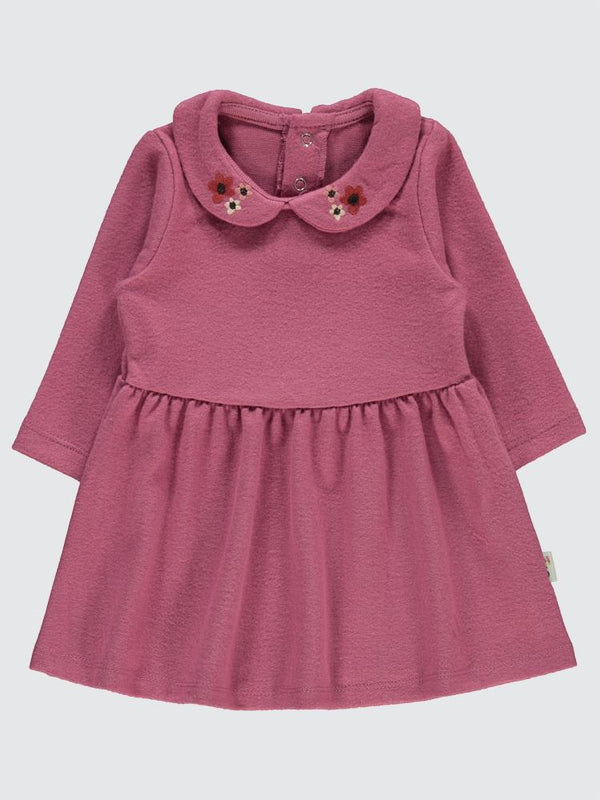 Civil Baby Çiçek Nakışlı 6-18 Ay Jile ve Elbise - Pembe