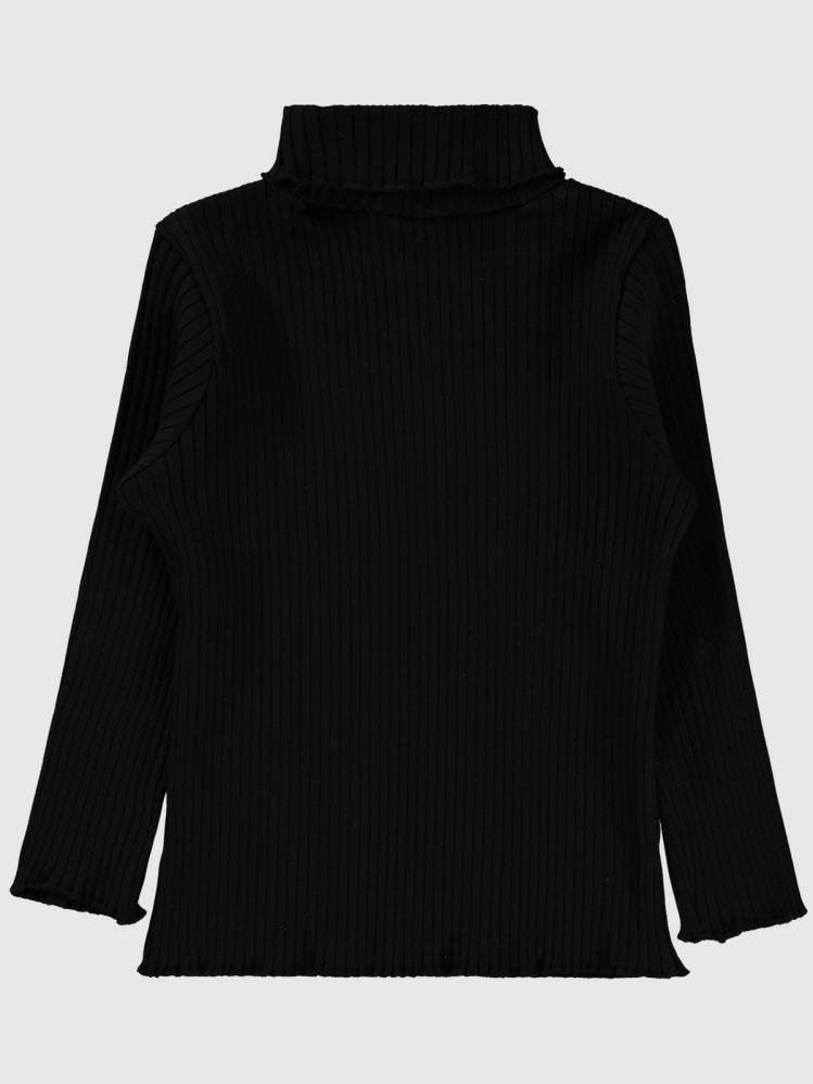 Civil Girls Boğazlı 2-5 Yaş Sweatshirt - Siyah