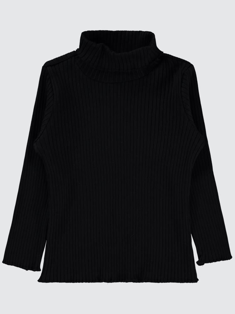 Civil Girls Boğazlı 2-5 Yaş Sweatshirt - Siyah
