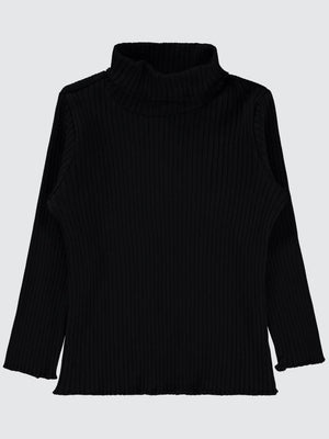 Civil Girls Boğazlı 2-5 Yaş Sweatshirt - Siyah