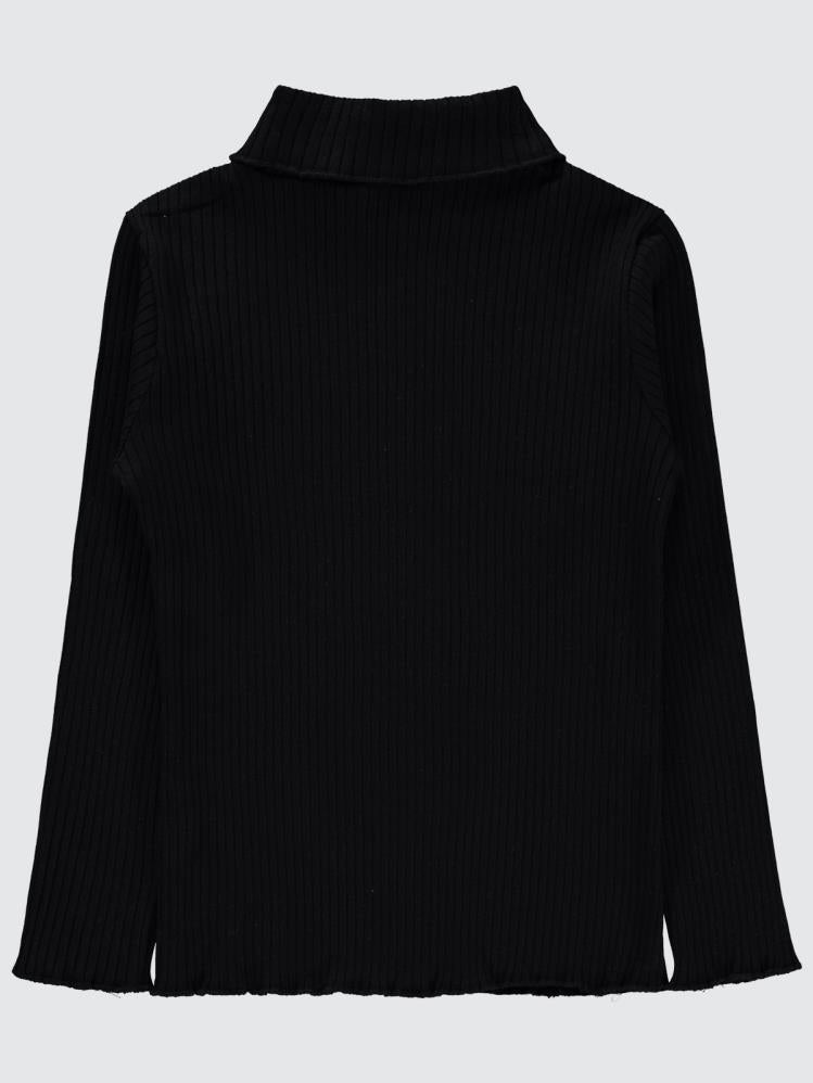 Civil Girls Boğazlı 10-13 Yaş Sweatshirt - Siyah