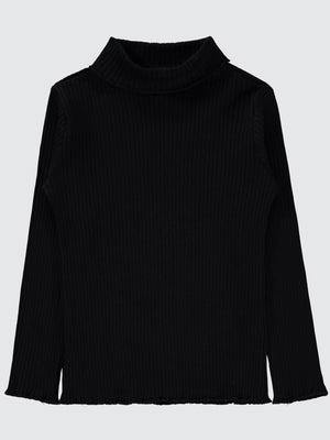 Civil Girls Boğazlı 10-13 Yaş Sweatshirt - Siyah