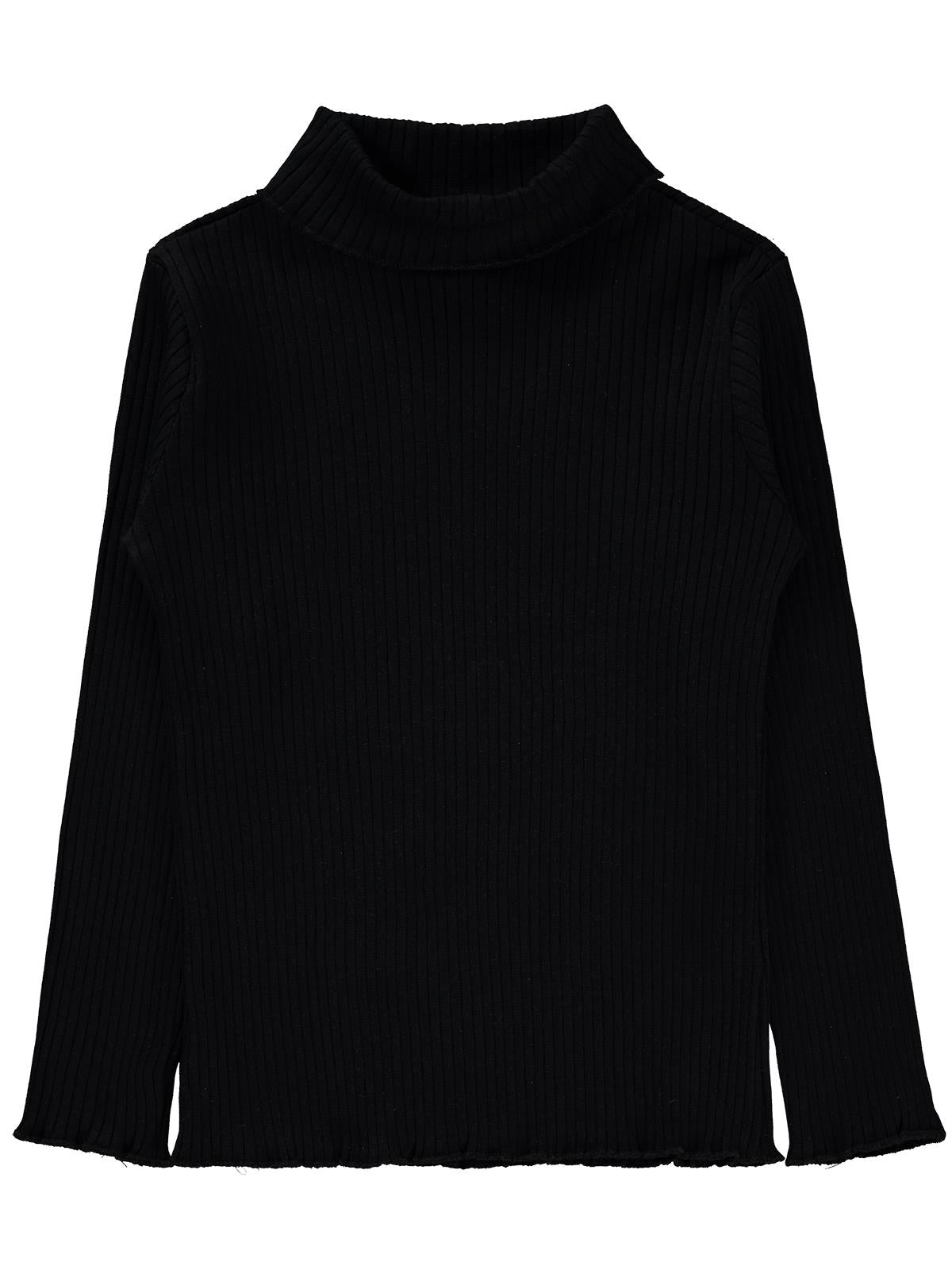 Civil Girls Boğazlı 6-9 Yaş Sweatshirt - Siyah