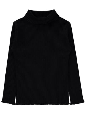 Civil Girls Boğazlı 6-9 Yaş Sweatshirt - Siyah