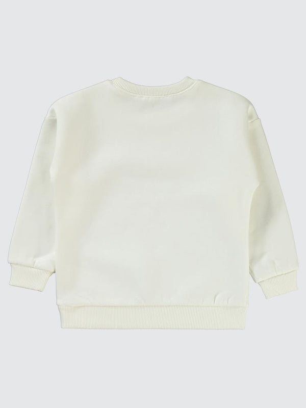 Civil Girls Happıness Baskılı 2-5 Yaş Sweatshirt - Ekru