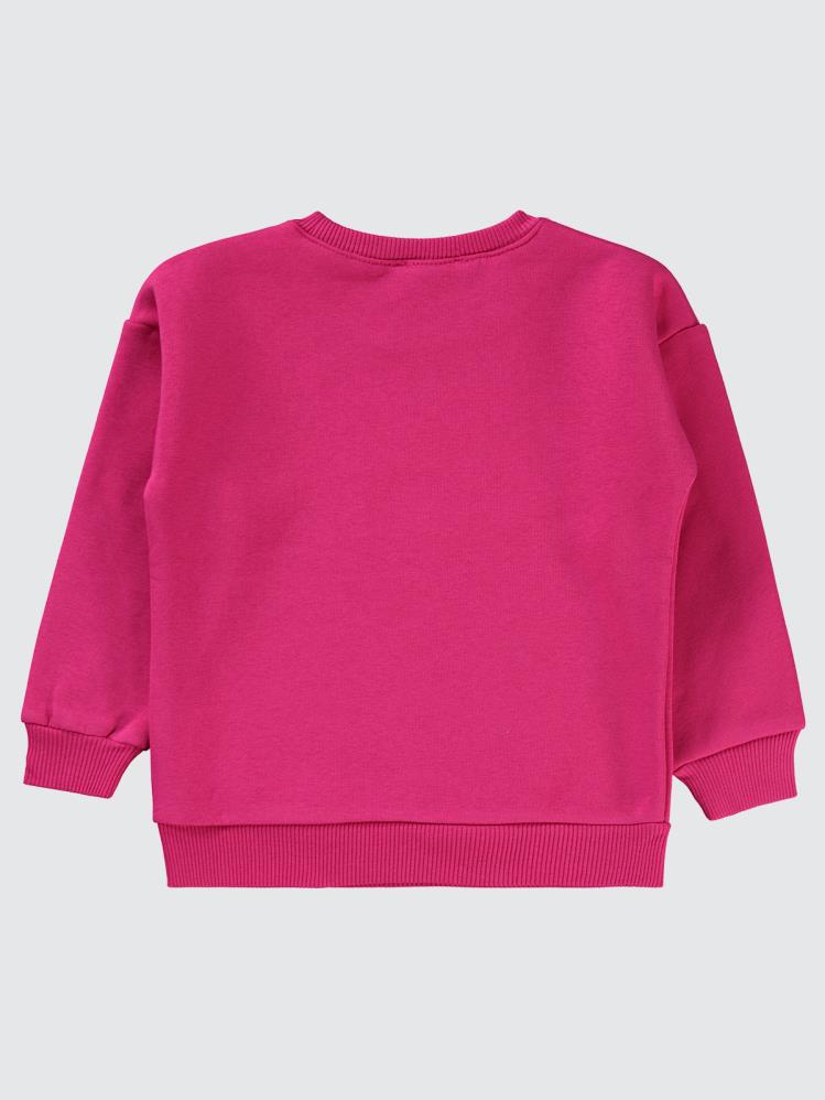Civil Girls Happıness Baskılı 2-5 Yaş Sweatshirt - Fusya