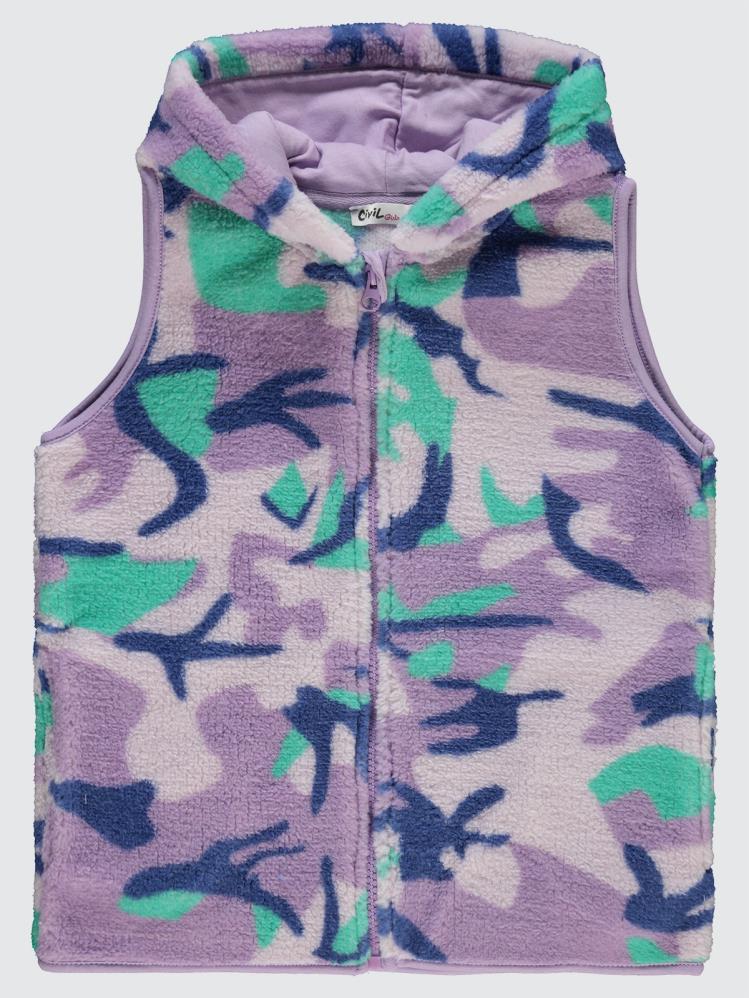 Civil Girls Soyut Empirme 10-13 Yaş Yelek - Lila