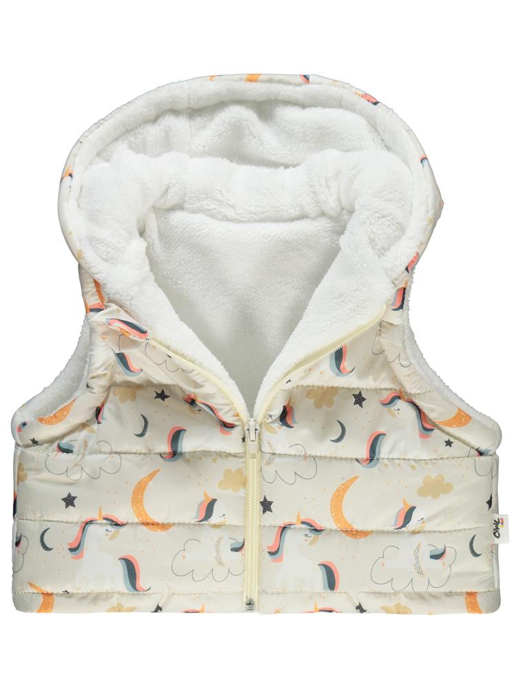 Civil Baby Unicorn Empirmeli 6-18 Ay Yelek - Ekru