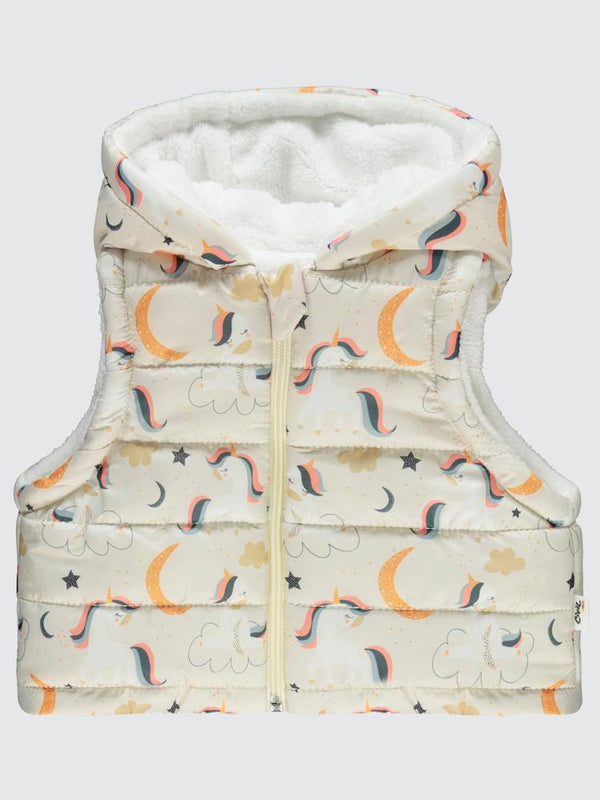Civil Baby Unicorn Empirmeli 6-18 Ay Yelek - Ekru