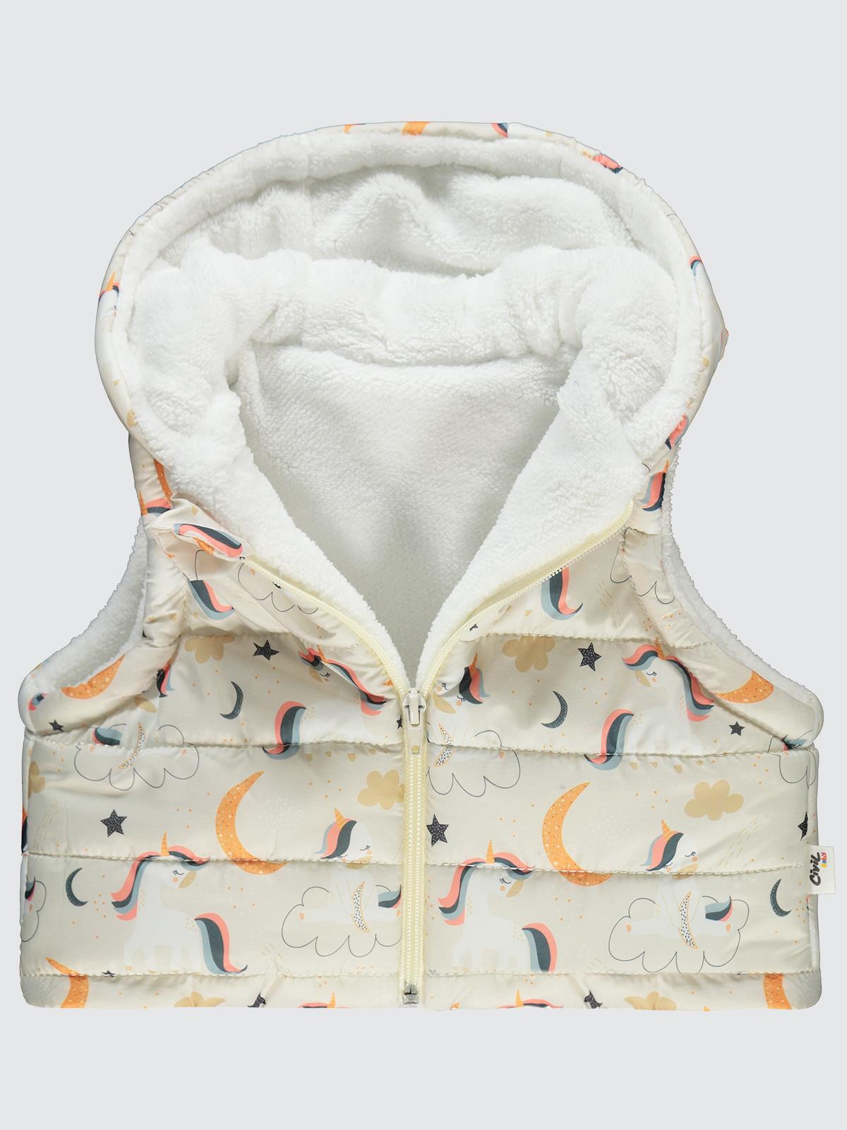 Civil Baby Unicorn Empirmeli 6-18 Ay Yelek - Ekru