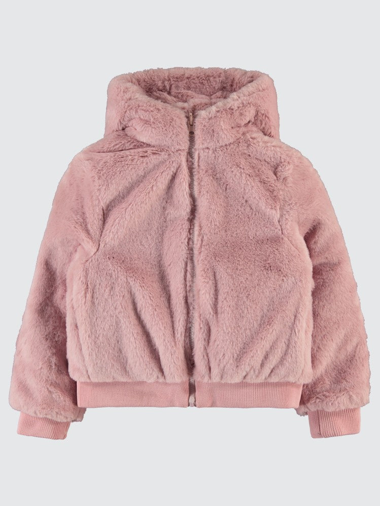 Civil Girls Çift Taraflı Pelüş  10-13 Yaş Mont - Pudra