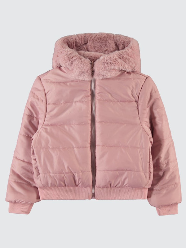 Civil Girls Çift Taraflı Pelüş  10-13 Yaş Mont - Pudra