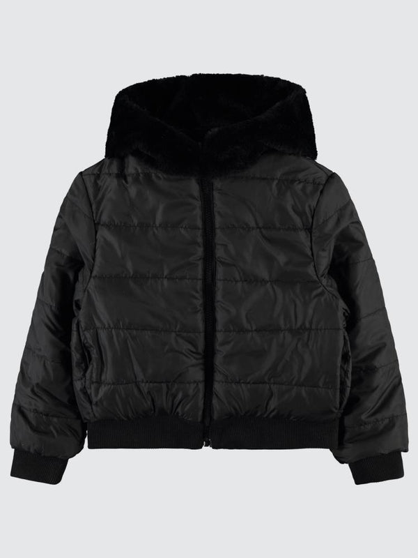 Civil Girls Çift Taraflı Pelüş  6-9 Yaş Mont - Siyah