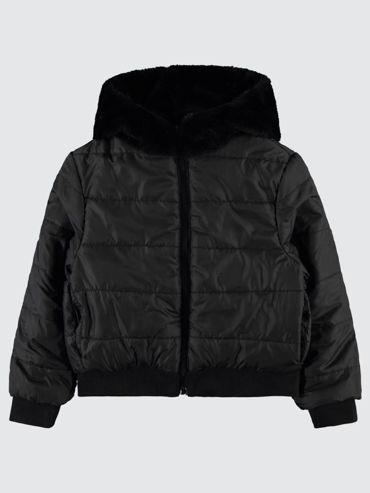 Civil Girls Çift Taraflı Pelüş  6-9 Yaş Mont - Siyah