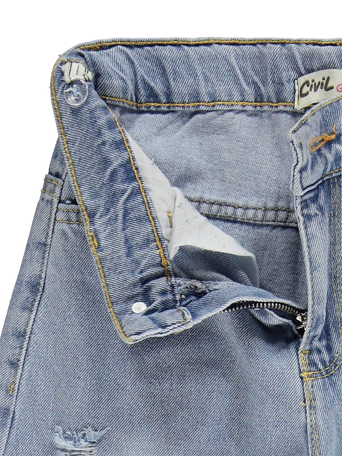 Civil Girls Pantolon Etek 6-9 Yaş Pantolon - Mavi