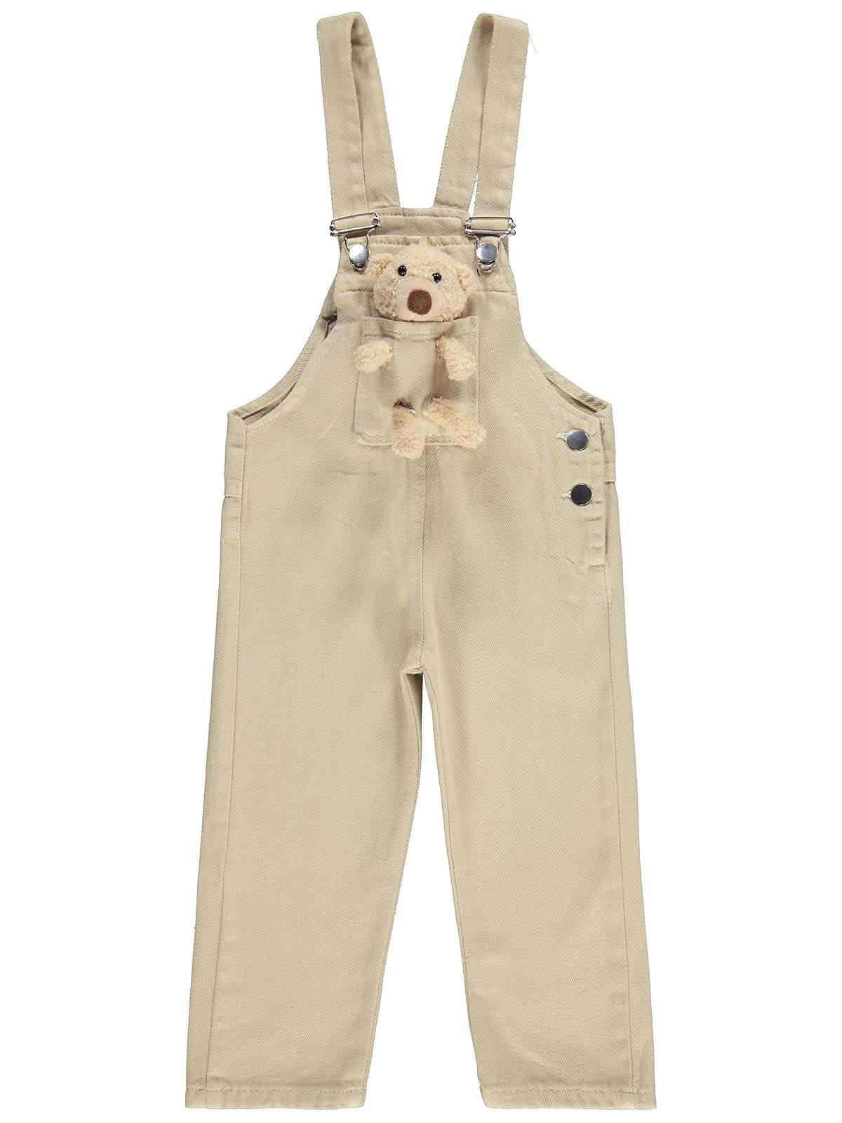 Civil Girls Mobil Ayıcıklı Pantolon Slopet 2-5 Yaş Slopet - Bej