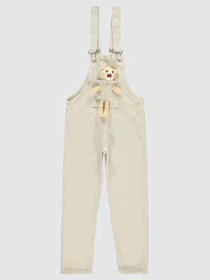 Civil Girls Mobil Ayıcıklı Pantolon Slopet 6-9 Yaş Slopet - Bej