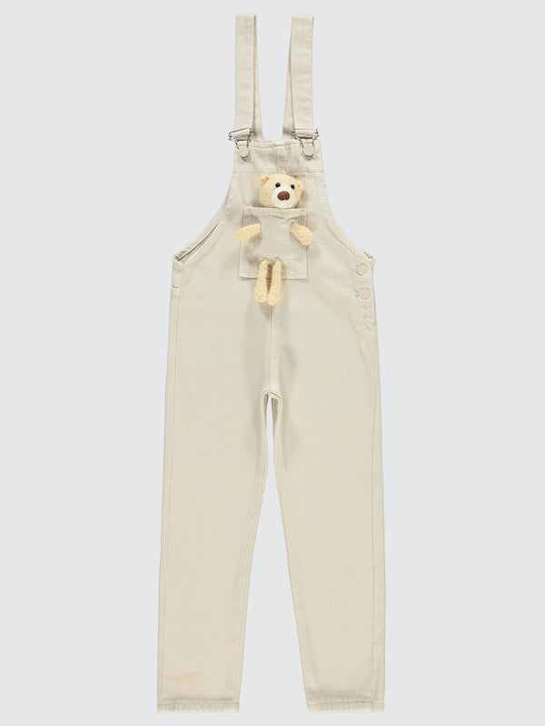 Civil Girls Mobil Ayıcıklı Pantolon Slopet 10-13 Yaş Slopet - Bej