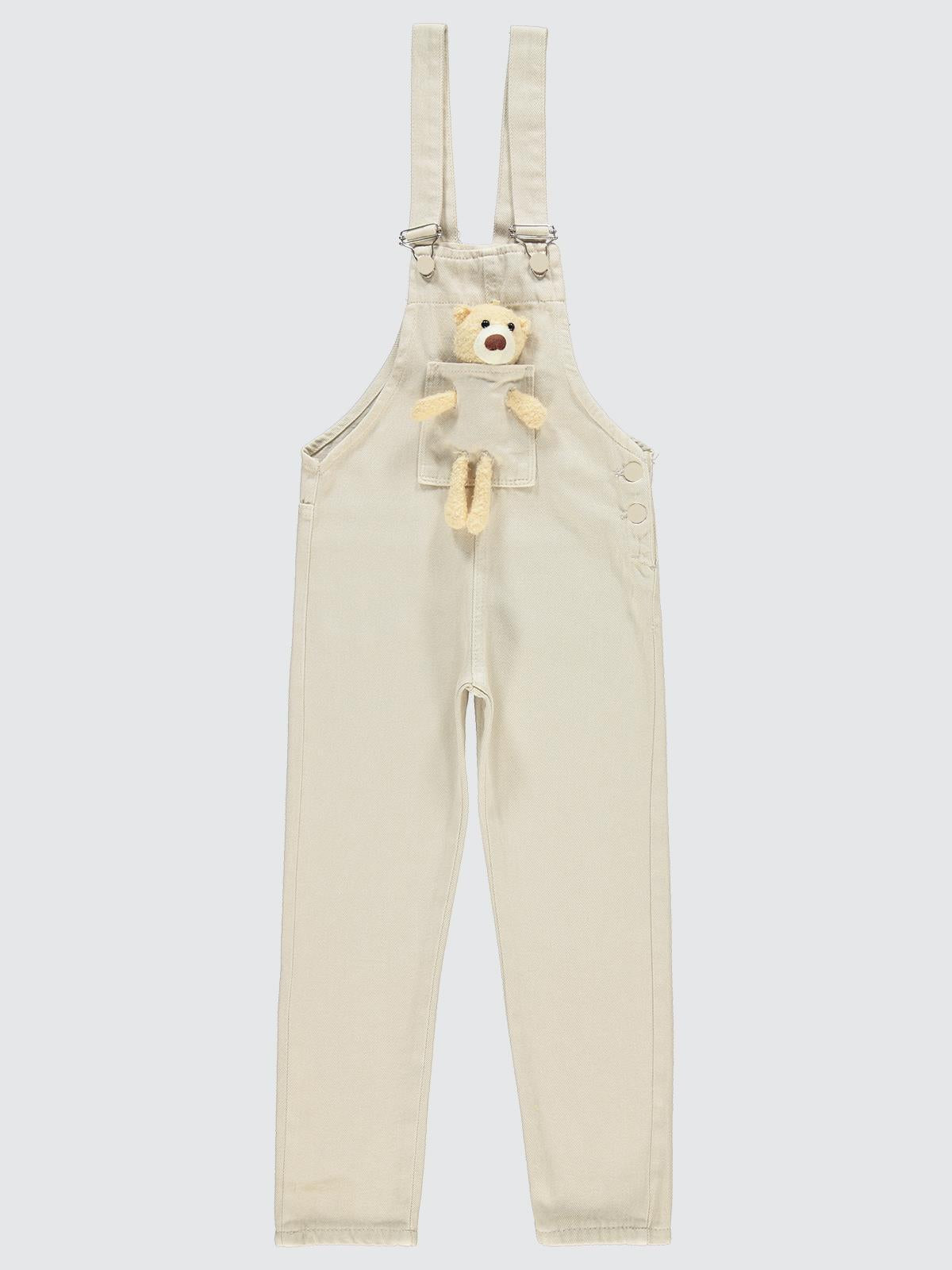 Civil Girls Mobil Ayıcıklı Pantolon Slopet 10-13 Yaş Slopet - Bej