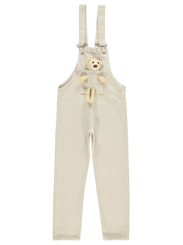 Civil Girls Mobil Ayıcıklı Pantolon Slopet 6-9 Yaş Slopet - Bej