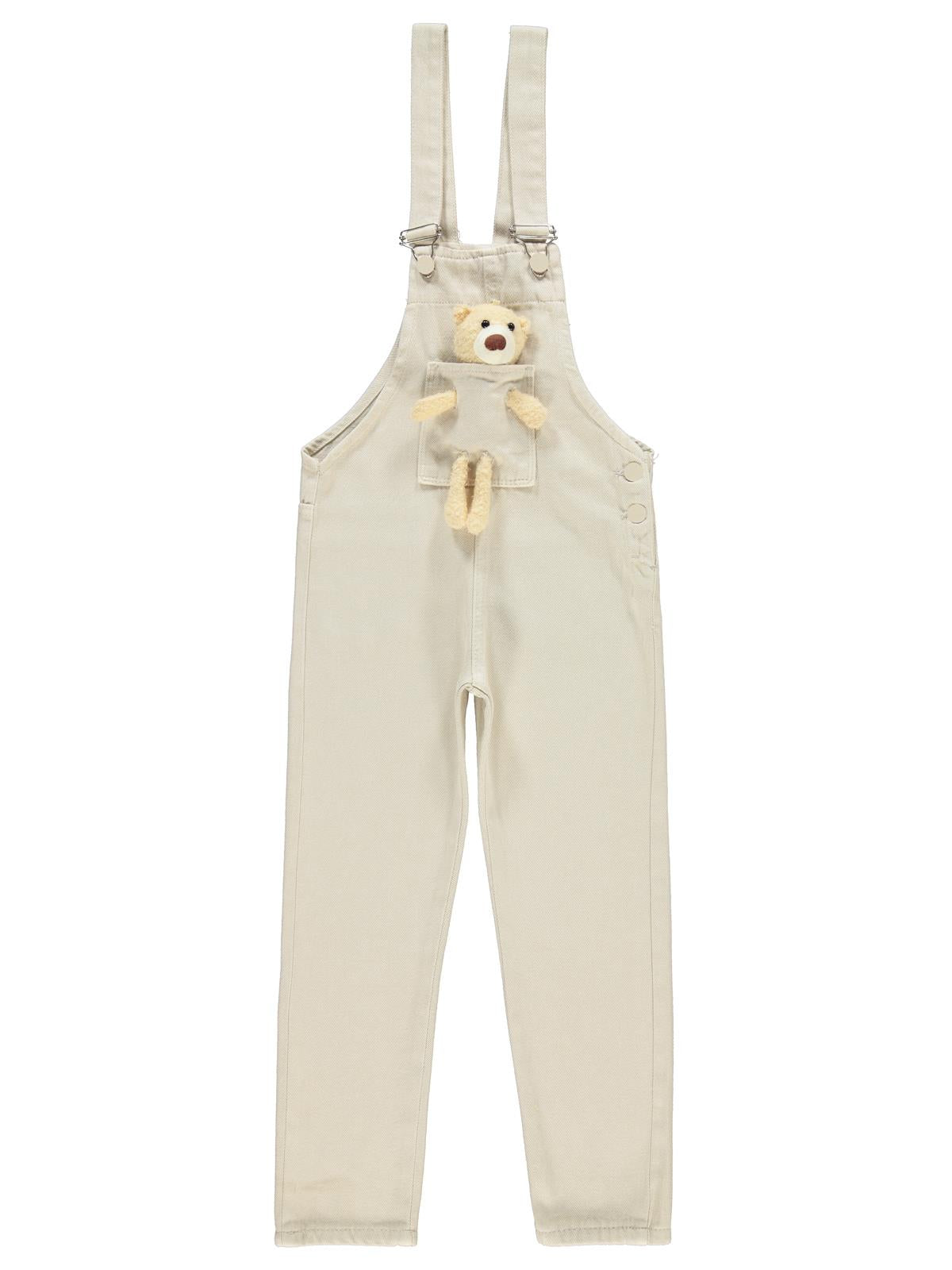 Civil Girls Mobil Ayıcıklı Pantolon Slopet 6-9 Yaş Slopet - Bej