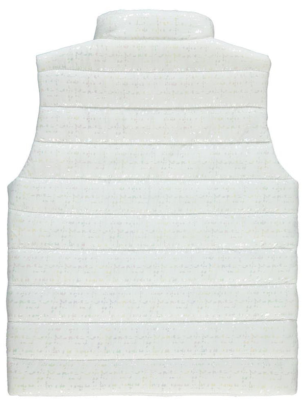 Civil Girls Varak Desen 6-9 Yaş Yelek - Ekru