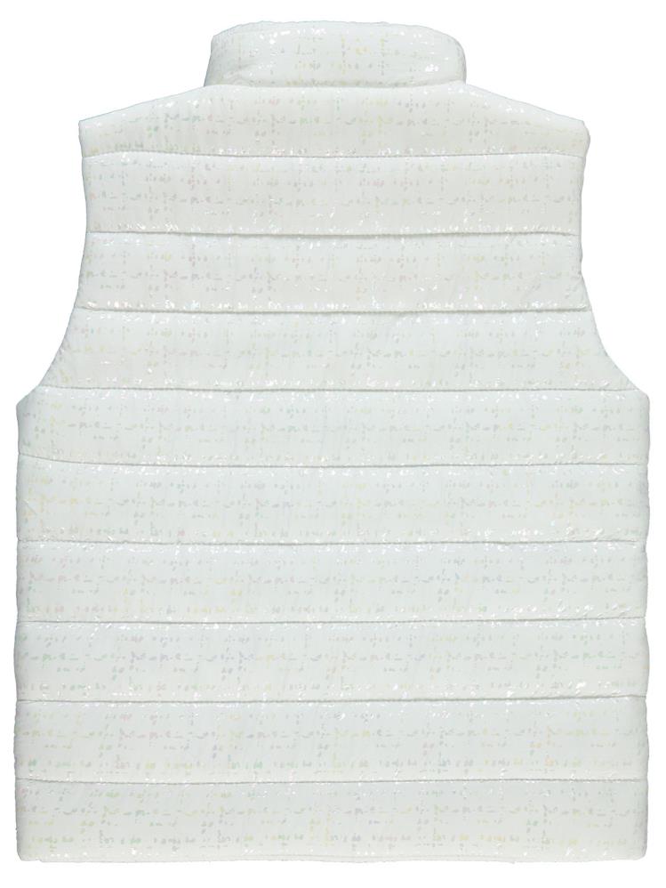 Civil Girls Varak Desen 6-9 Yaş Yelek - Ekru