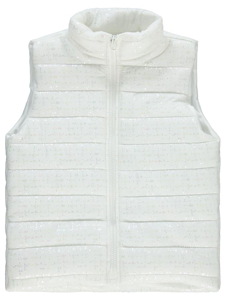 Civil Girls Varak Desen 6-9 Yaş Yelek - Ekru