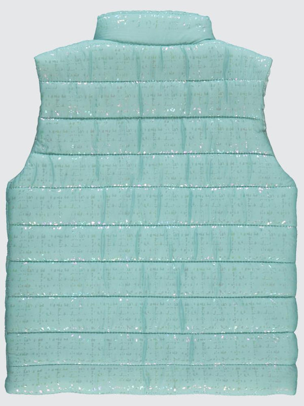 Civil Girls Varak Desen 6-9 Yaş Yelek - Yeşil
