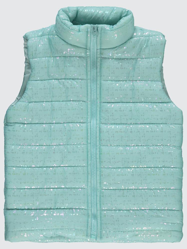 Civil Girls Varak Desen 6-9 Yaş Yelek - Yeşil