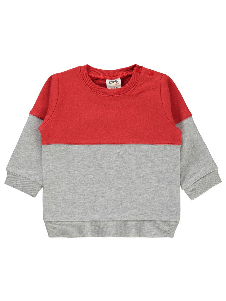 Civil Baby Parçalı 6-18 Ay Sweatshirt - Gri