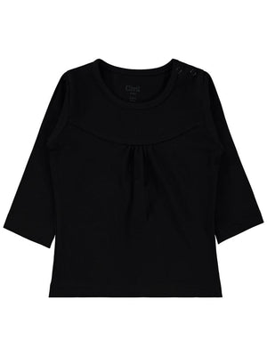 Civil Baby Önü Parçalı 6-18 Ay Kız Tek Üst - Siyah