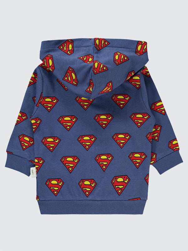 Civil Baby Superman Logo 6-18 Ay Hırka - Mavi