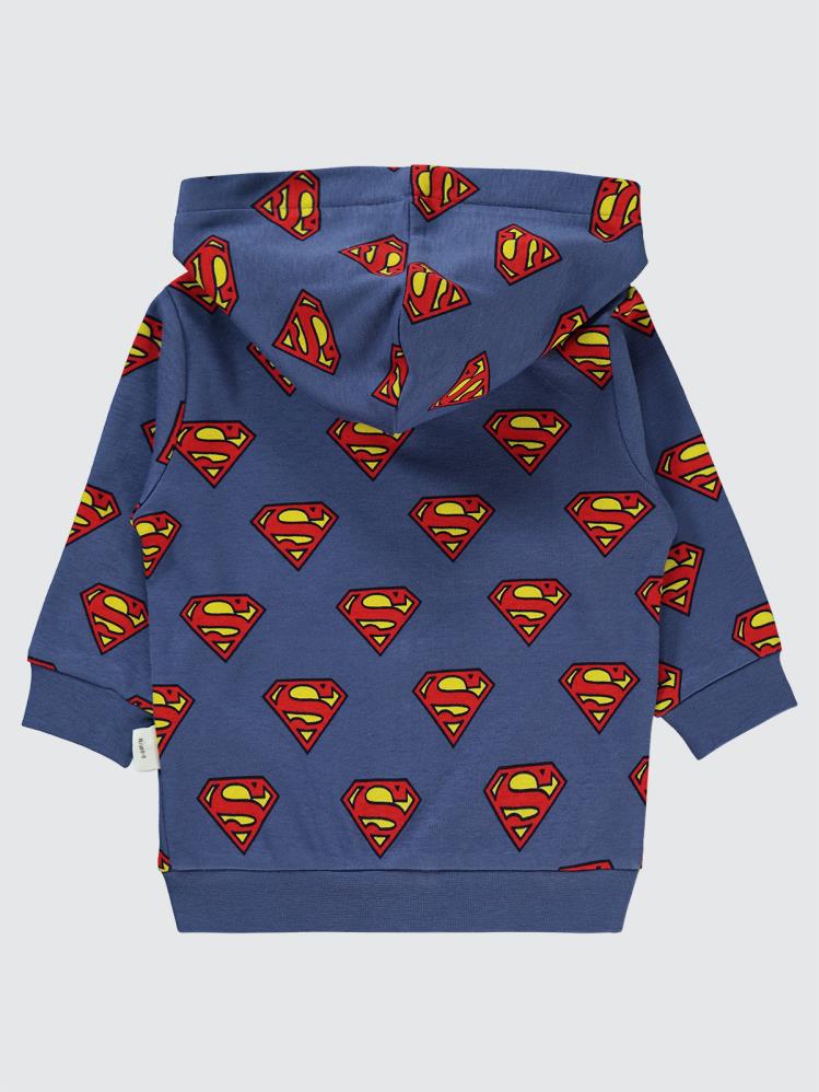 Civil Baby Superman Logo 6-18 Ay Hırka - Mavi