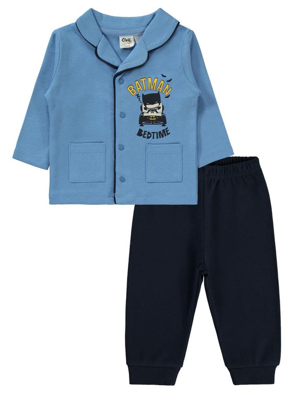 Civil Baby Renklı Batman 6-18 Ay Pijama Takımı - Mavi