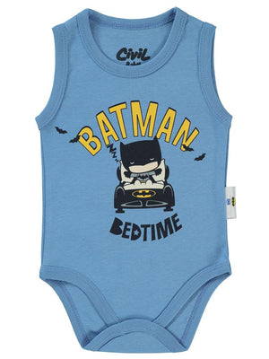 Civil Baby Renklı Batman 1-18 Ay Çıtçıtlı Badi - Mavi