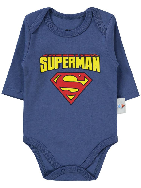 Civil Baby Superman Logo 1-6 Ay Takım - Mavi