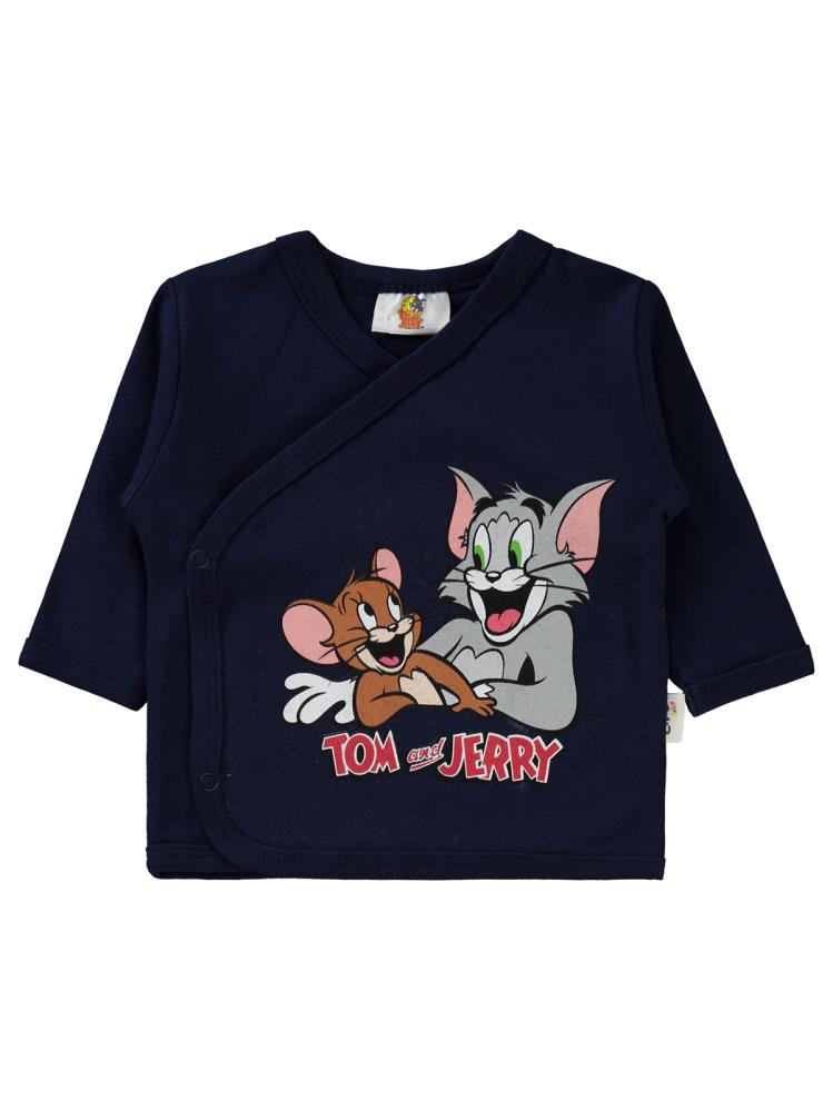 Tom ve Jerry Civil Baby Çizgi Empirme Zıbın Takımları - Kırmızı
