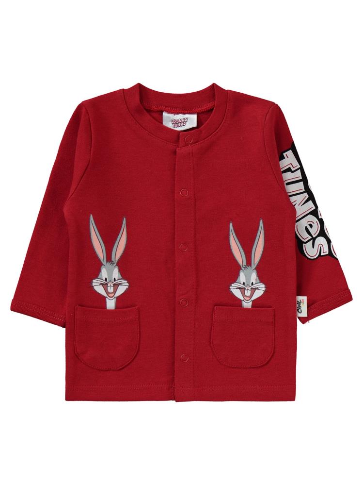 Civil Baby Bugs Bunny Baskılı 1-6 Ay Pijama Takımı - Kırmızı