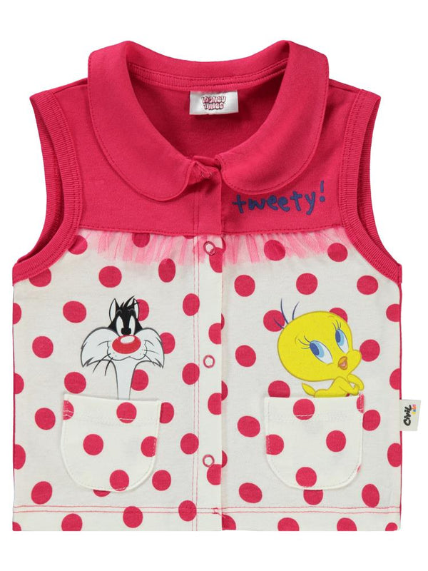 Tweety Puan Empirme 6-18 Ay Yelek - Ekru
