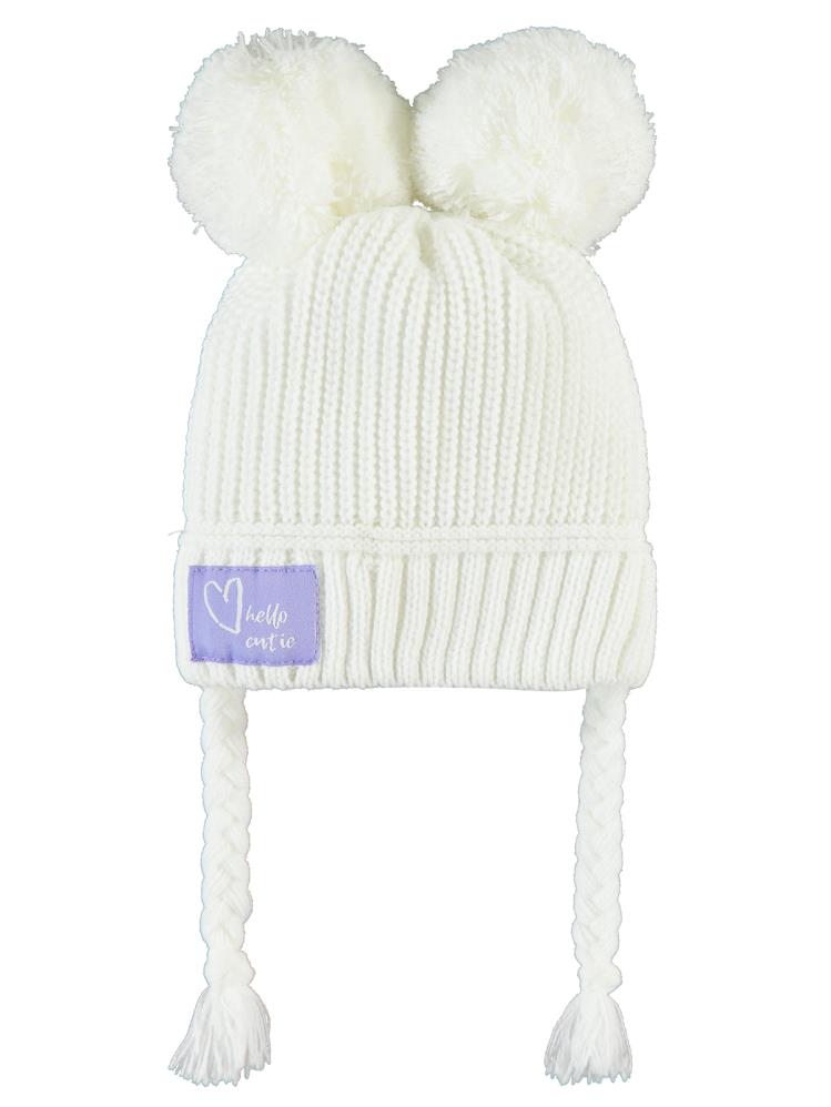 Civil Baby Cutie Çift Ponponlu 0-24 Ay Bebek Kız Bere - Beyaz