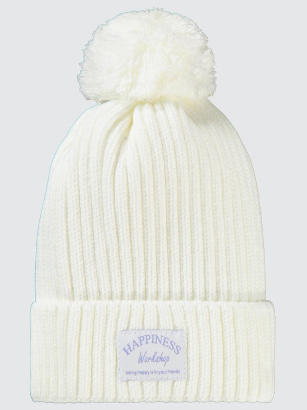 Civil Girls Basic Happıness 10-13 Yaş Ponponlu Şapka Bere - Beyaz