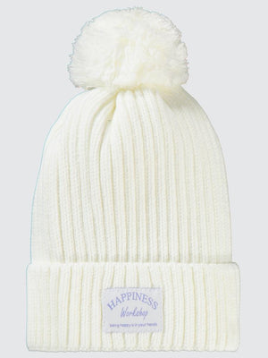 Civil Girls Basic Happıness 10-13 Yaş Ponponlu Şapka Bere - Beyaz